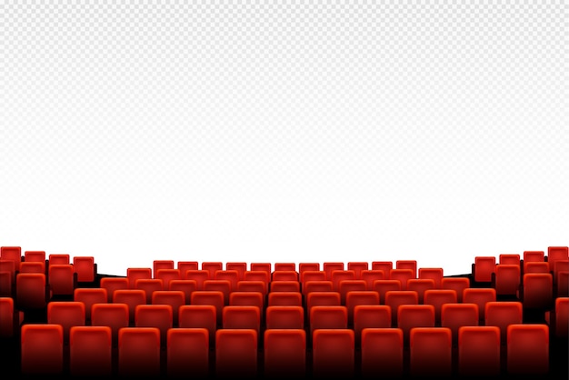 Kino-Auditorium mit roten Sitzen