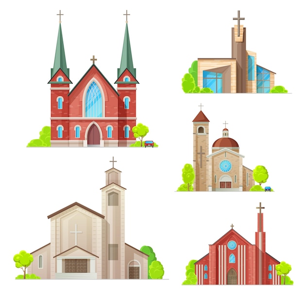 Vektor kirche, kathedrale, kapelle, religion, architektur