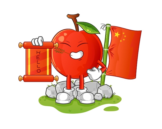Kirsche chinesische karikaturillustration