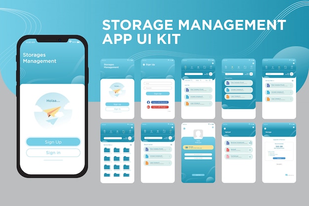 Kit-vorlage für die storage management app-benutzeroberfläche