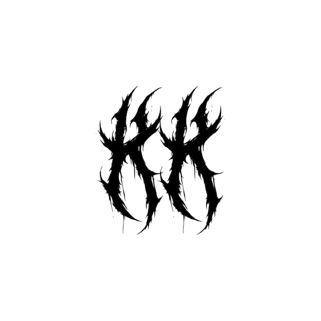 KK-Monogramm-Logo-Design, Buchstabe, Text, Name, Symbol, monochromes Logo, Alphabet-Zeichen, einfaches Logo