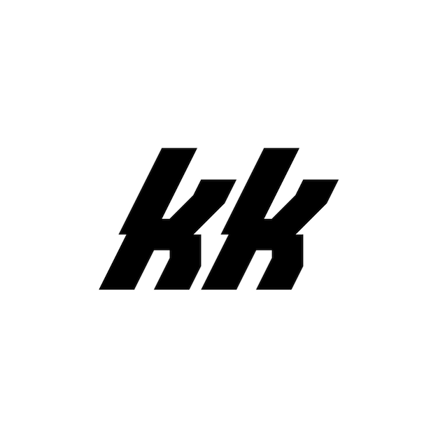 KK-Monogramm-Logo-Design, Buchstabe, Text, Name, Symbol, monochromes Logo, Alphabet-Zeichen, einfaches Logo
