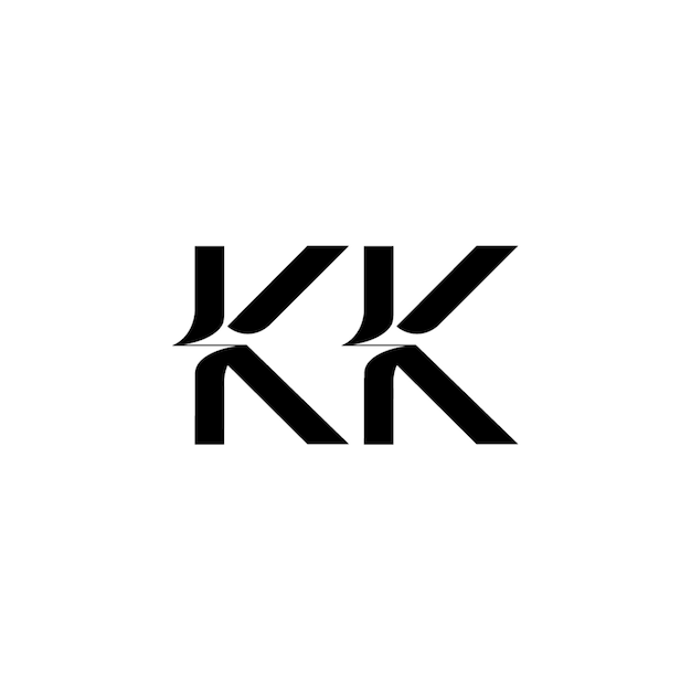 KK-Monogramm-Logo-Design, Buchstabe, Text, Name, Symbol, monochromes Logo, Alphabet-Zeichen, einfaches Logo