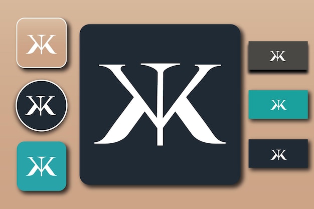 KK-Monogramm-Logo-Vorlage