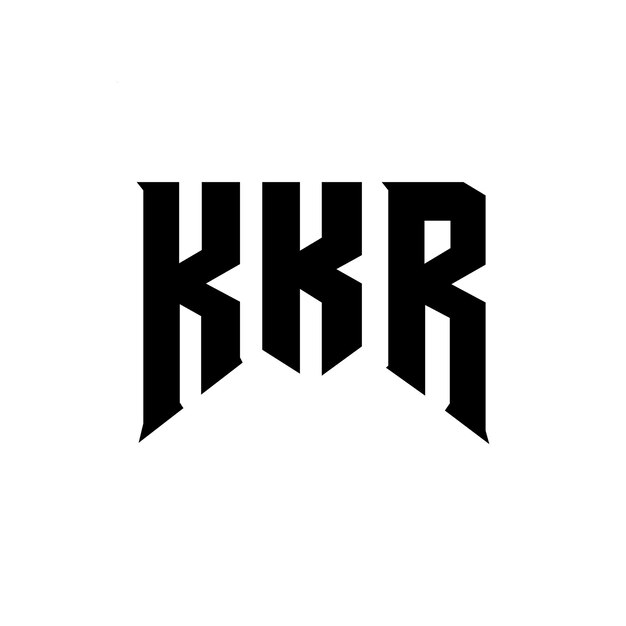 KKR Buchstaben-Logo-Design für das Technologie-Unternehmen KKR Logo-Design schwarz-weiße Farbkombination KKR Logo KKR Vektor KKR Design KKR Ikonen KKR Alphabet KKR Typografie Logo-Design