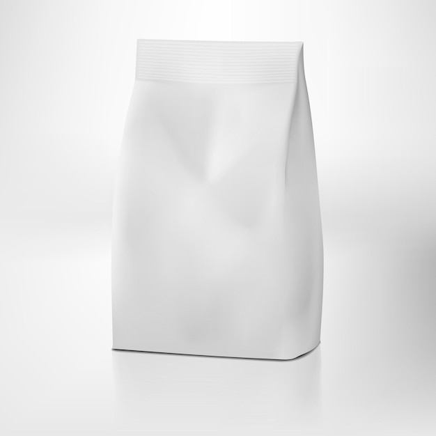 Klare weiße Kraftpapiertüte ohne Griff
