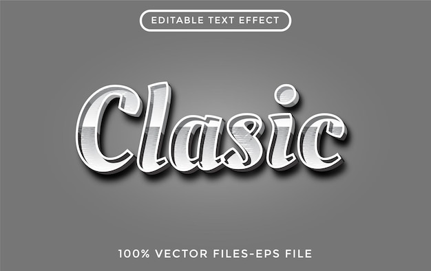 Klassiker - bearbeitbarer texteffekt des illustrators Premium-Vektor