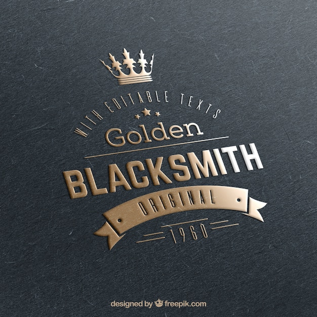 Klassiker Typografische Insignia Template