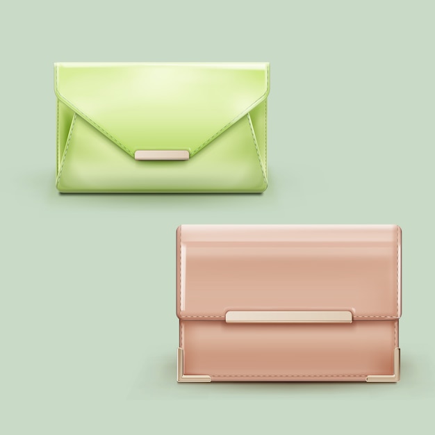Klassische Clutch-Pastellfarben von zwei Frauen