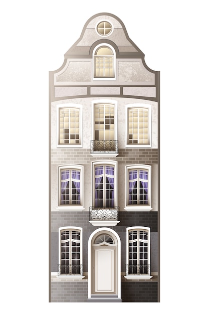 Klassische Hausfassade Zusammensetzung