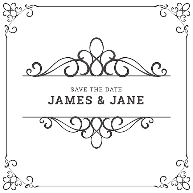 Klassische Hochzeit Ornamentrahmen