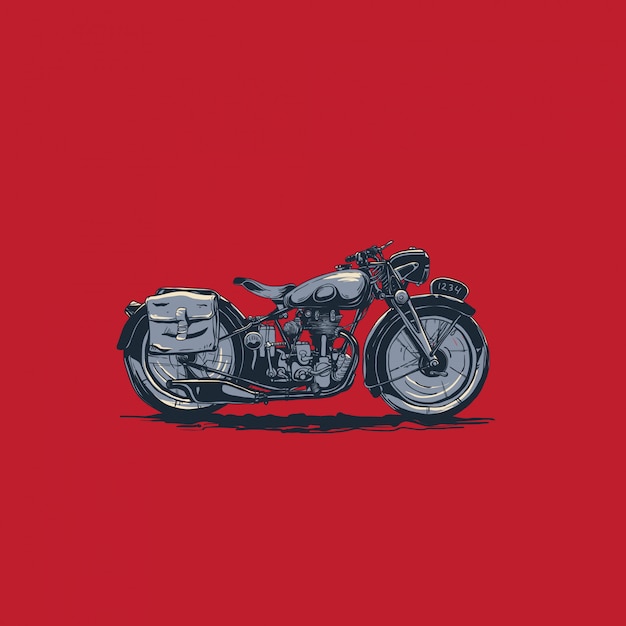 Vektor klassische motorillustration