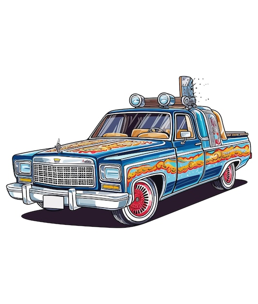 Vektor klassische oldtimer-illustration