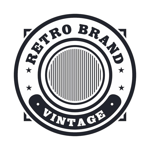 Klassische Retro-Label-Abzeichen-Logo-Vektorvorlage