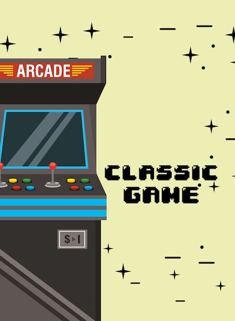 Vektor klassische spiel video arcade-maschine