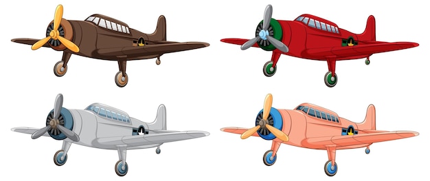 Klassische Vintage-Flugzeuge des Militärs
