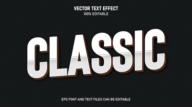 Klassischer 3D-Text mit bearbeitbarem Texteffekt