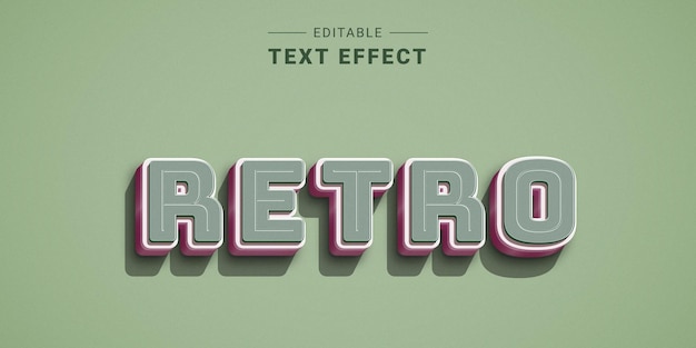 Klassischer 3d-vintage-typografie-texteffekt