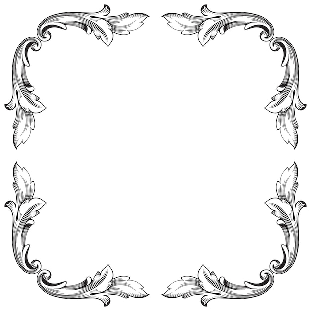 Klassischer Barock des Vintage-Elements. Filigrane Kalligraphie des dekorativen Gestaltungselements.