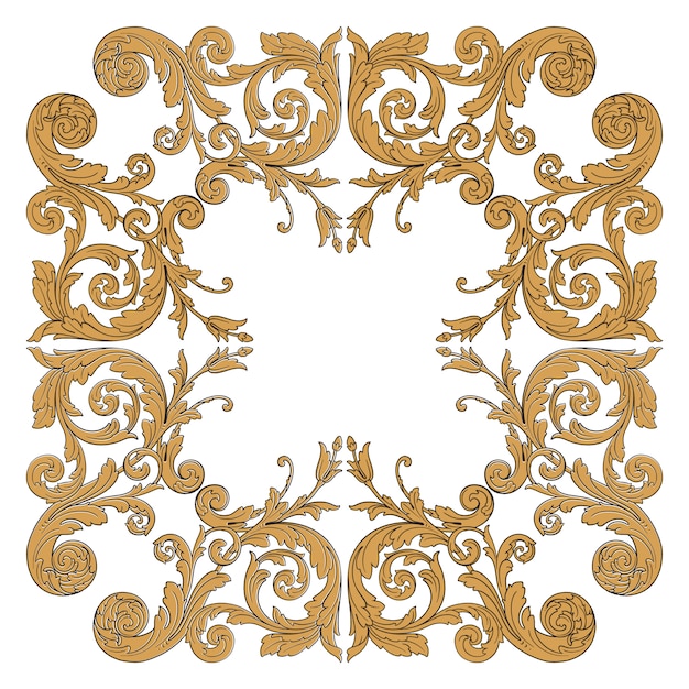 Klassischer Barock des Vintage-Elements. Filigrane Kalligraphie des dekorativen Gestaltungselements.