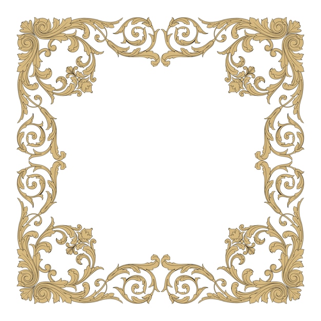 Klassischer Barock des Vintage-Elements. Filigrane Kalligraphie des dekorativen Gestaltungselements.