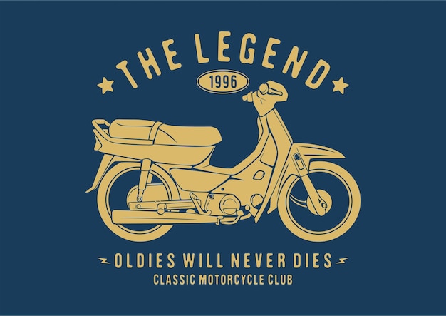 Vektor klassischer motorradclub