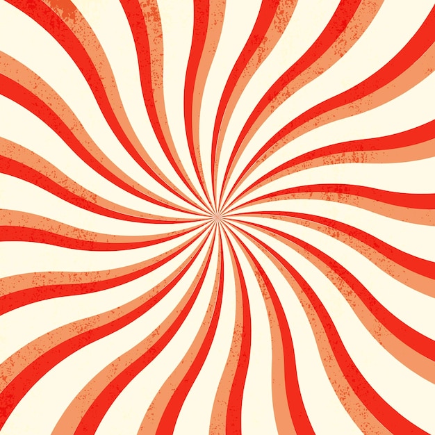 Klassischer Retro-Sunburst-Strahlen-Hintergrund im Vintage-Stil der 70er, 80er und 90er Jahre