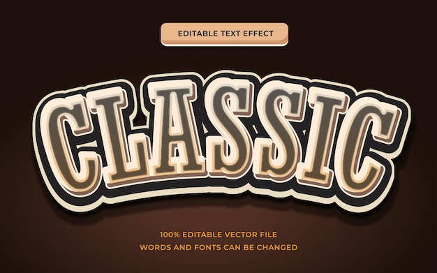 Klassischer Text-Effekt bearbeitbarer alter Stil