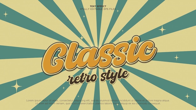 klassischer texteffekt im retro-stil