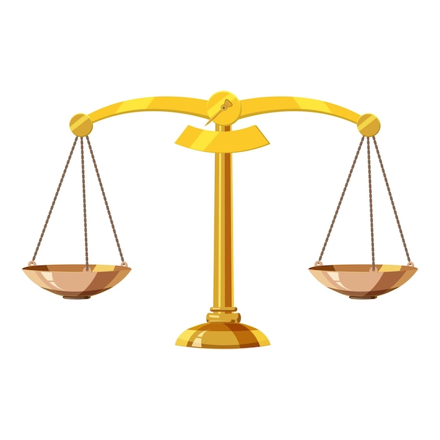 Klassisches Balance-Symbol Cartoon-Illustration des klassischen Balance-Vektorsymbols für Webdesign