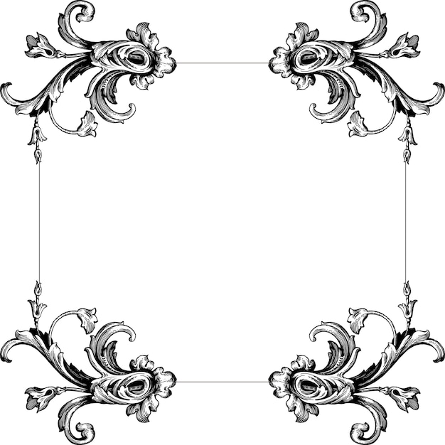 Klassisches Barock-Set von Vintage-Elementen für Design. Filigrane Kalligraphie des dekorativen Gestaltungselements.