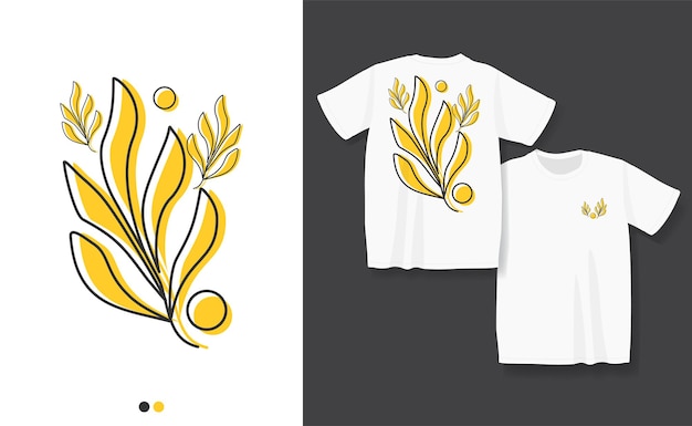 Klassisches blattgold-t-shirt-design