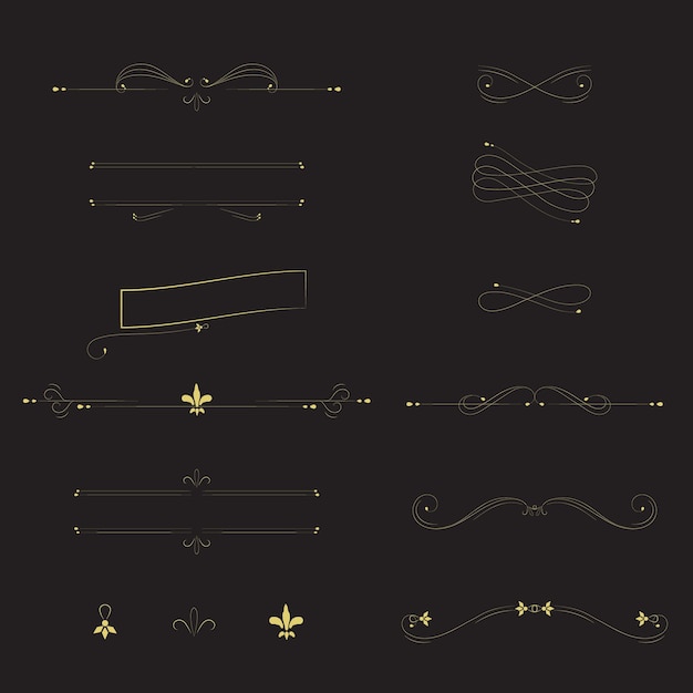 Klassisches Ornamentrahmenelement Vintage-Randillustration