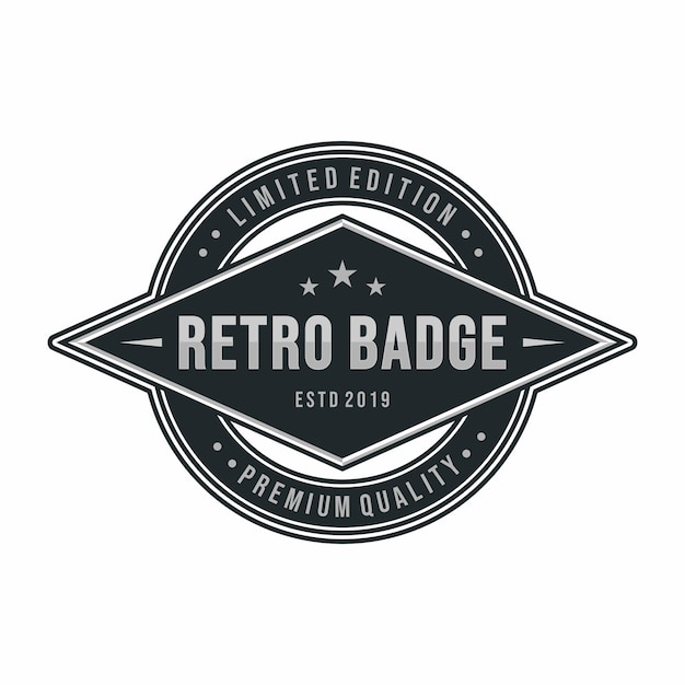 Klassisches retro-label-abzeichen-logo-design