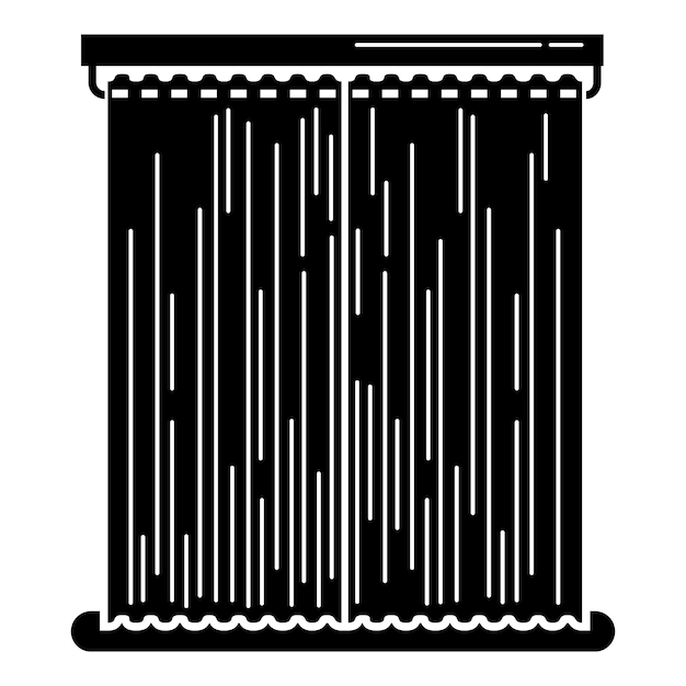 Vektor klassisches vorhang-symbol einfache illustration des klassischen vorhang-vektorsymbols für webdesign isoliert auf weißem hintergrund