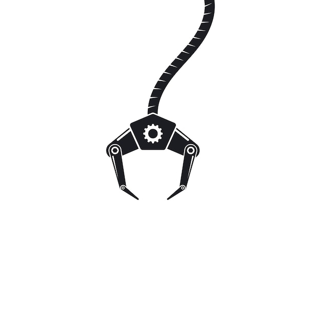 Klaue Spielzeugmaschine Symbol Vektor Illustration Design Vorlage Web