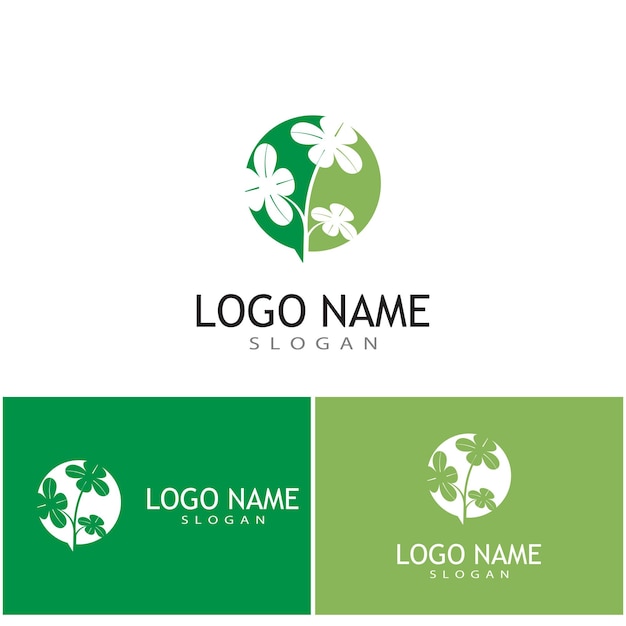 Klee logo vorlage vektor symbol natur