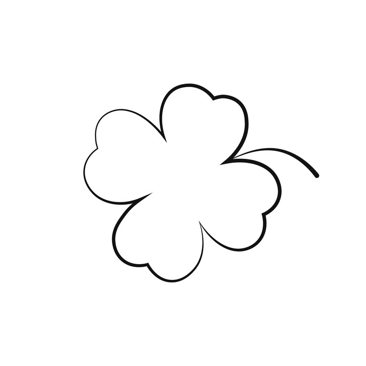 Kleeblatt-Symbol isoliertes Symbol auf weißem Hintergrund
