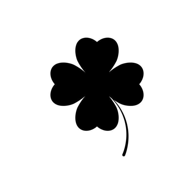 Kleeblatt-Symbol isoliertes Symbol auf weißem Hintergrund