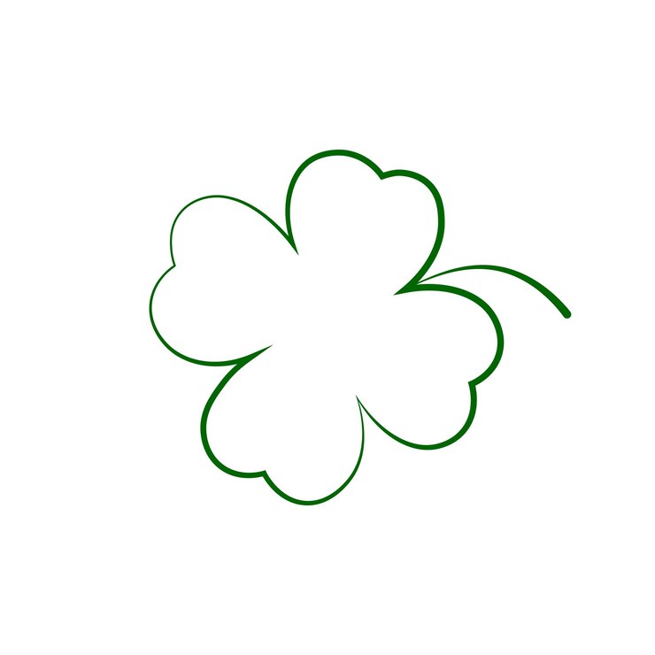 Kleeblatt-Symbol isoliertes Symbol auf weißem Hintergrund