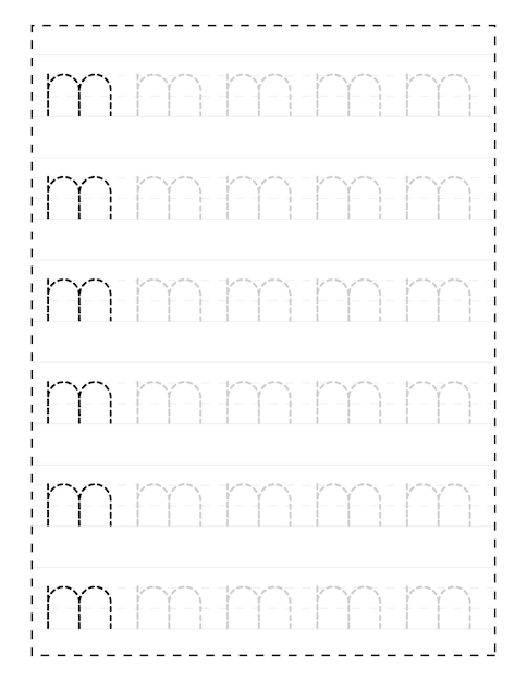 Kleinbuchstaben alphabet tracing arbeitsblätter für vorschulkinder und kleinkinder