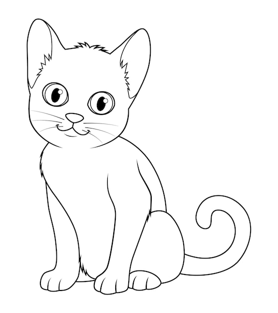 Malvorlagen katzen ganz einfach-Vektoren und -Illustrationen zum