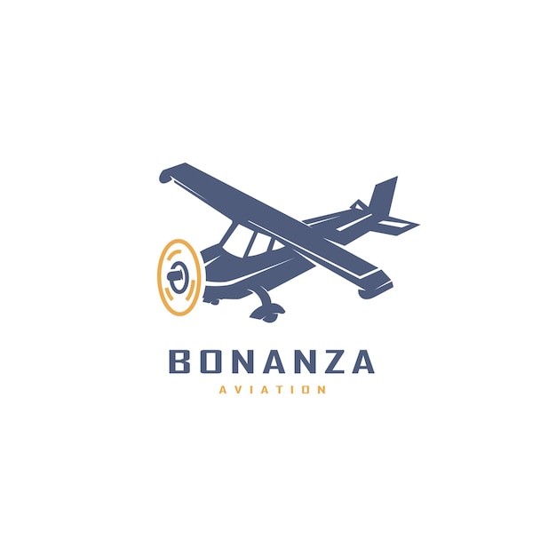 Kleine flugzeugvektorillustration für vereins- oder reiseluftfahrt-logodesign 2