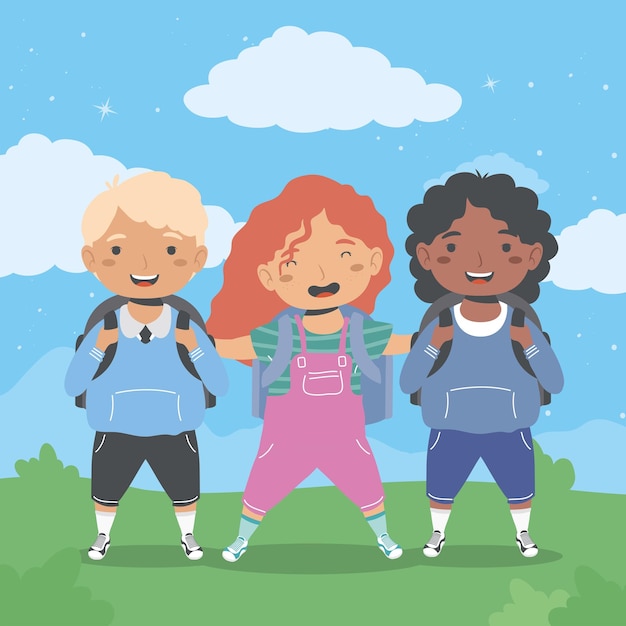 Kleine Studenten Kinderfiguren