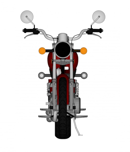 Kleiner roter klassischer Chopper-Look