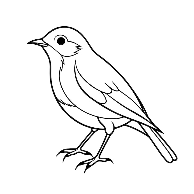 Kleiner Spatz sitzender Vogel, schwarze Silhouette-Vektor