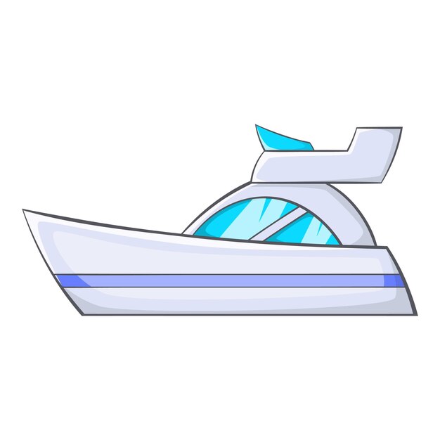 Vektor kleines powerboot-symbol cartoon-illustration von einem kleinen powerboat-vektor-symbon für das web