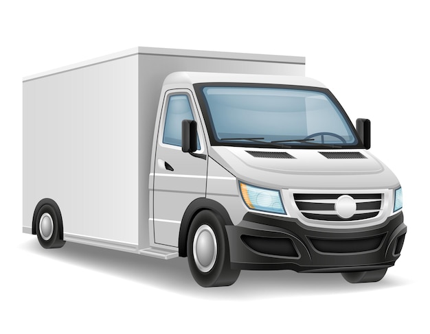 Kleinlastwagen-Automobilverkehr für den Güterverkehr Vektordarstellung