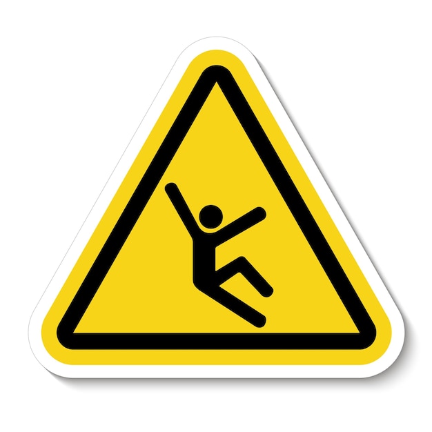 Klettergefahrensymbol Isolierte Anzeige auf weißem Hintergrund Vektorillustration EPS10
