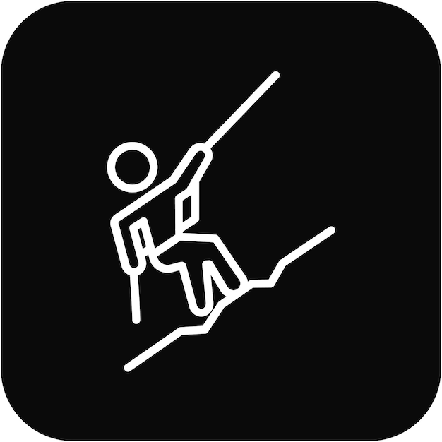 Klettern-Vektor-Symbol kann für Abenteuer-Symbole verwendet werden